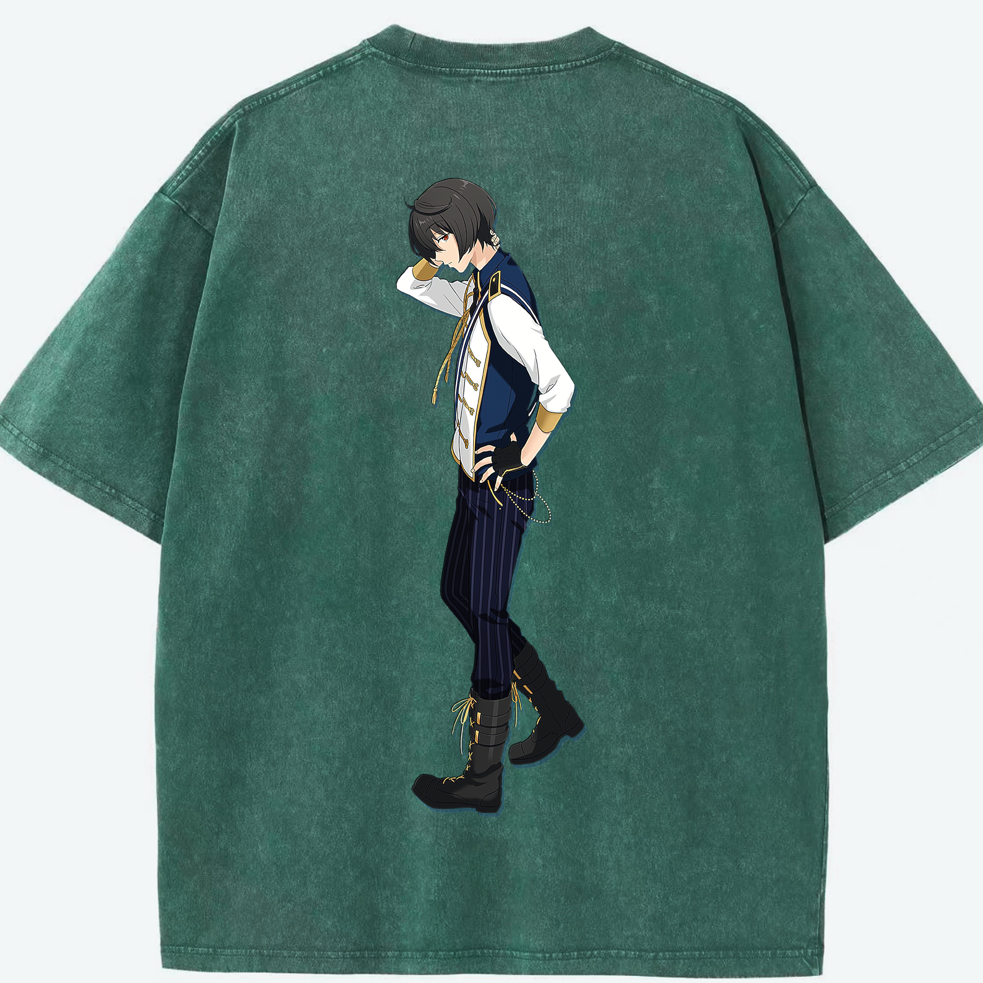 （画像用） あんさんぶるスターズ! Ensemble Stars 綿100% ヴィンテージ風 半袖Tシャツ（背面プリント）